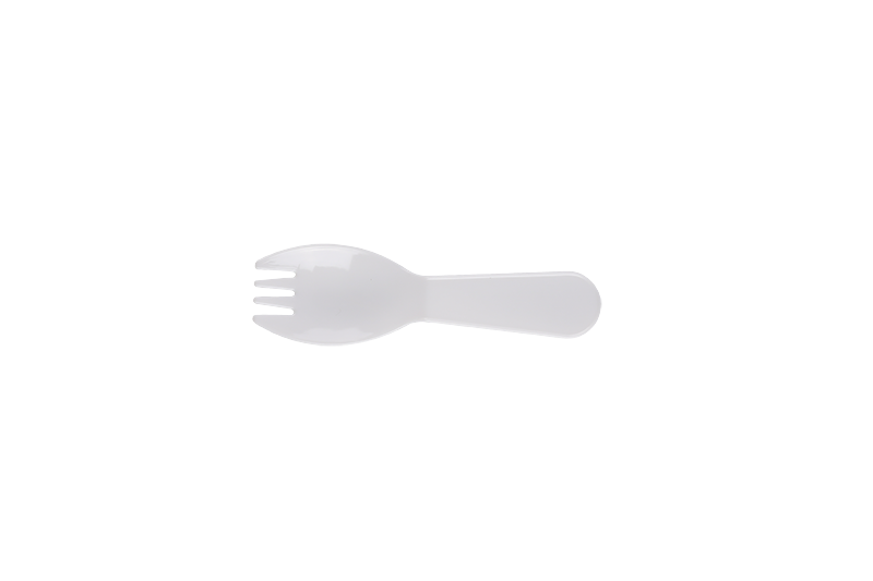 Wegwerp Plastic Witte Mini Cake Dessert Spork