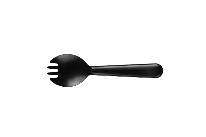 Wegwerp plastic zwarte Spork