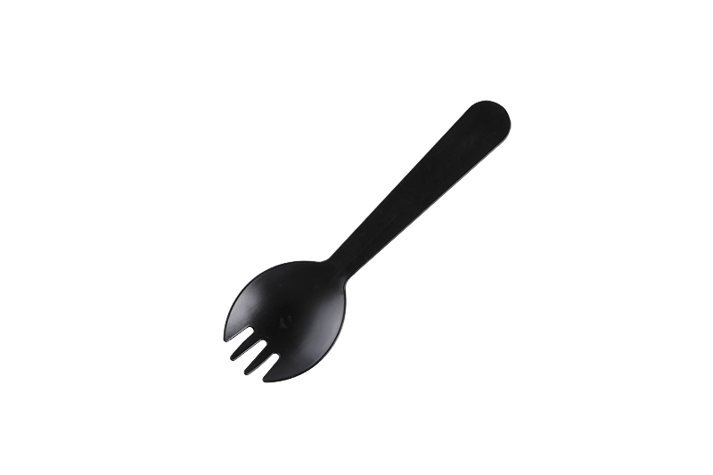 Wegwerp plastic zwarte Spork